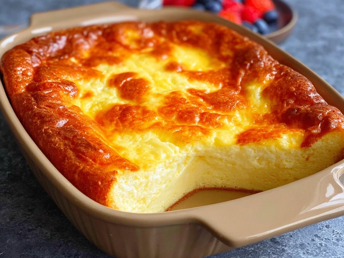 3-Ingredient Yogurt Custard Cake: Easy Low-Carb Dessert - Image 1
