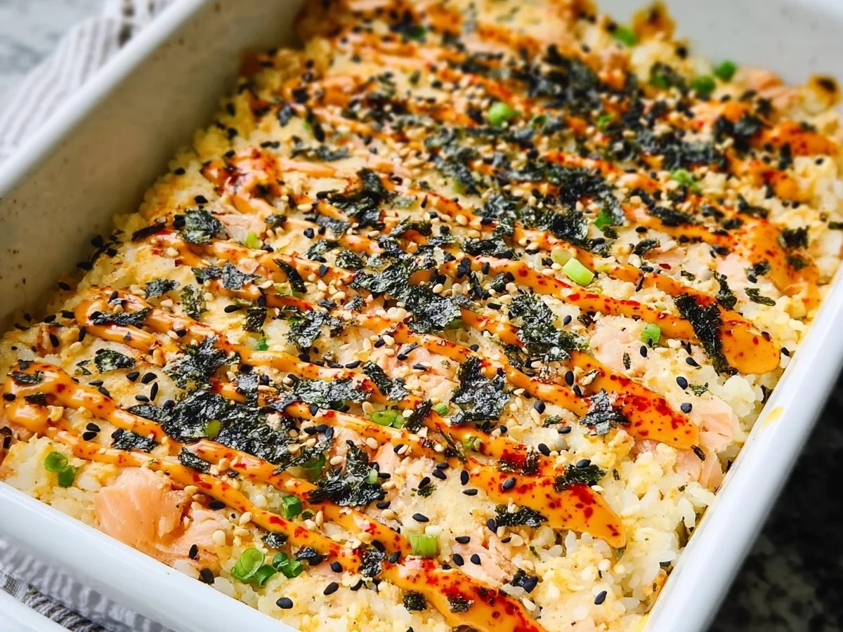 Creamy Salmon Sushi Bake: Family Friendly Delight - Image 2