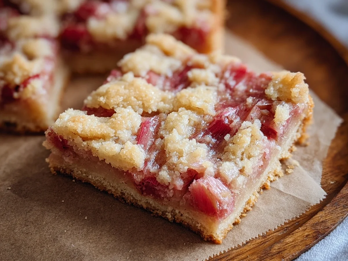 Easy Rhubarb Bars with Buttery Crust Recipe - Image 1