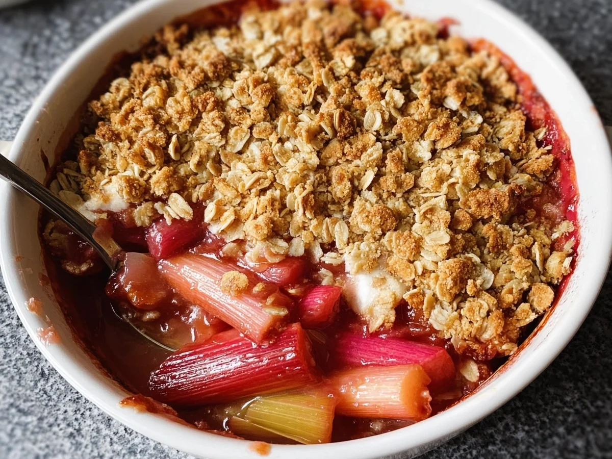 Easy Rhubarb Crisp: Quick & Delicious Dessert - Image 1