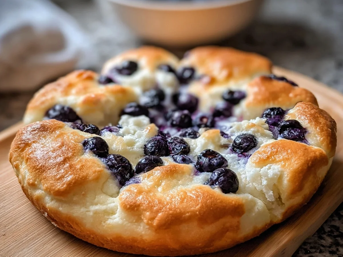 Fluffy Cottage Cheese Blueberry Cloud Bread - Image 1