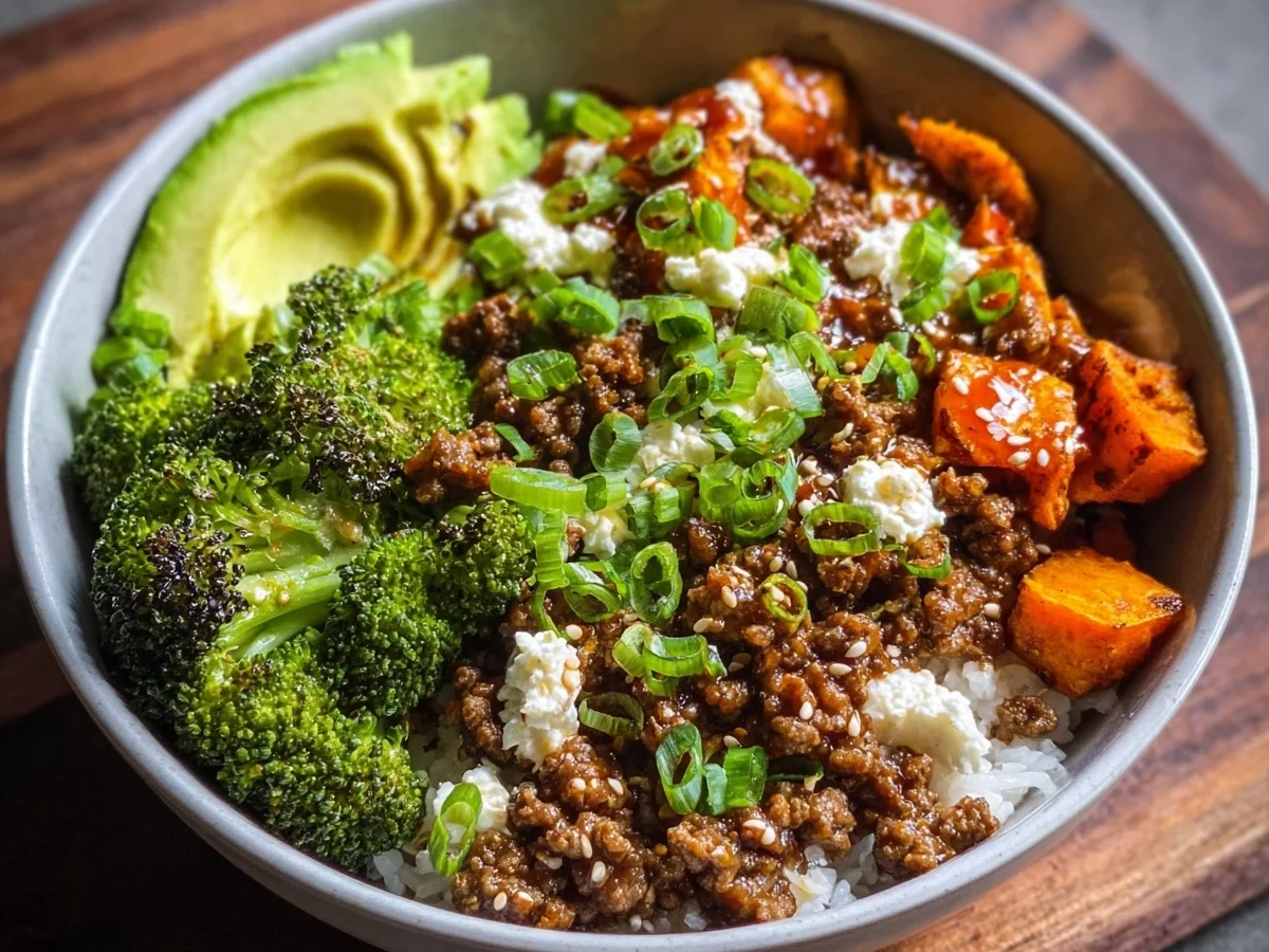 Ground Beef Hot Honey Bowl: High-Protein Meal Prep Recipe - Image 1