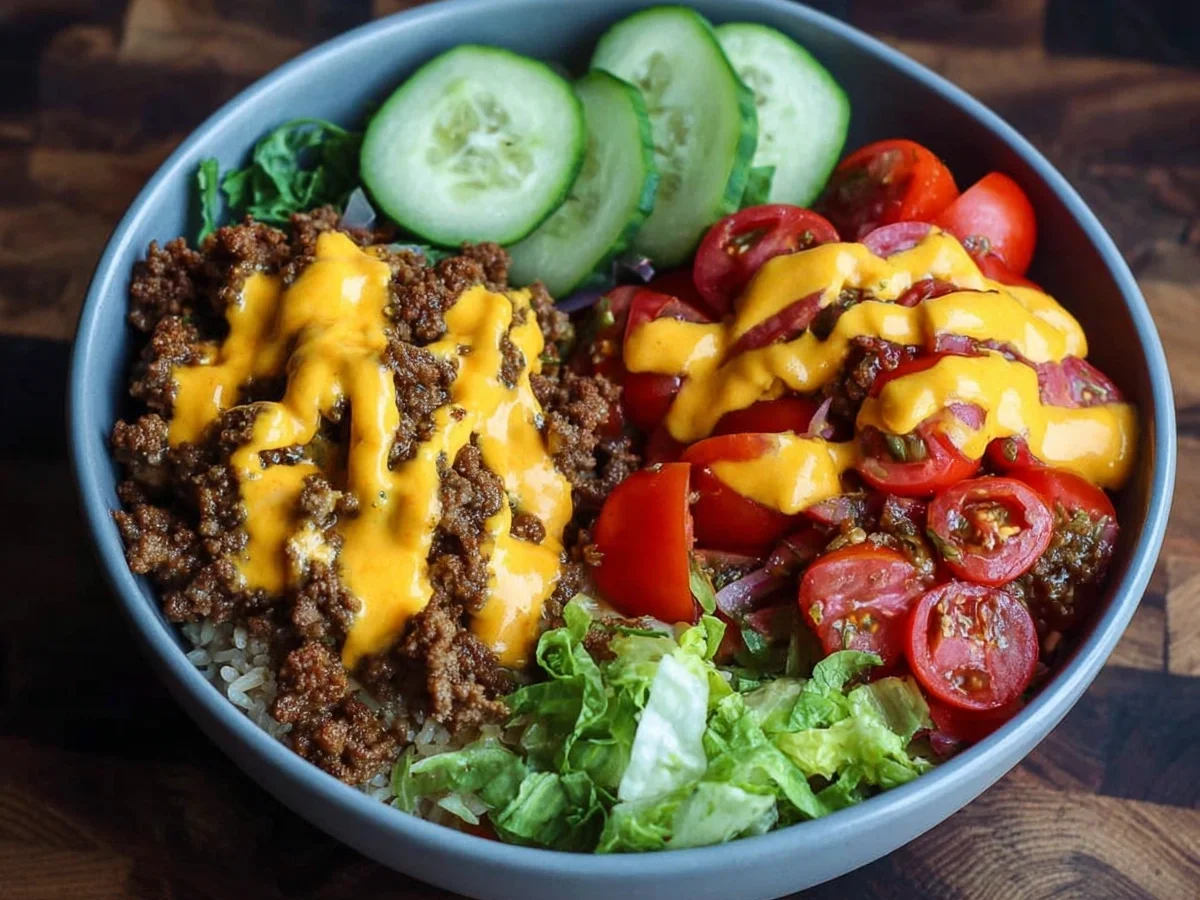 High-Protein Cheeseburger Bowls: Low-Carb Meal Prep - Image 1