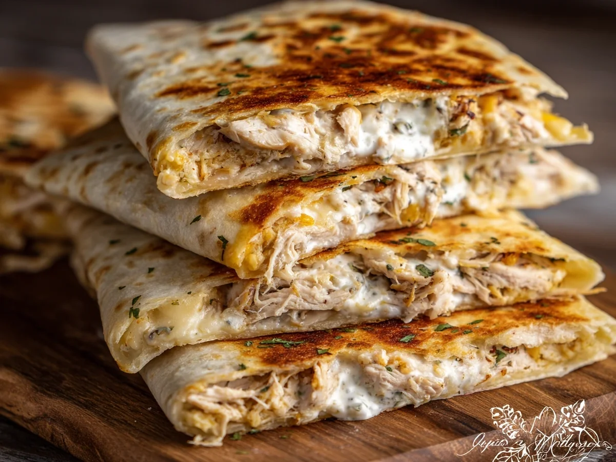 High-Protein Chicken Ranch Quesadilla: Crispy & Low-Carb - Image 2