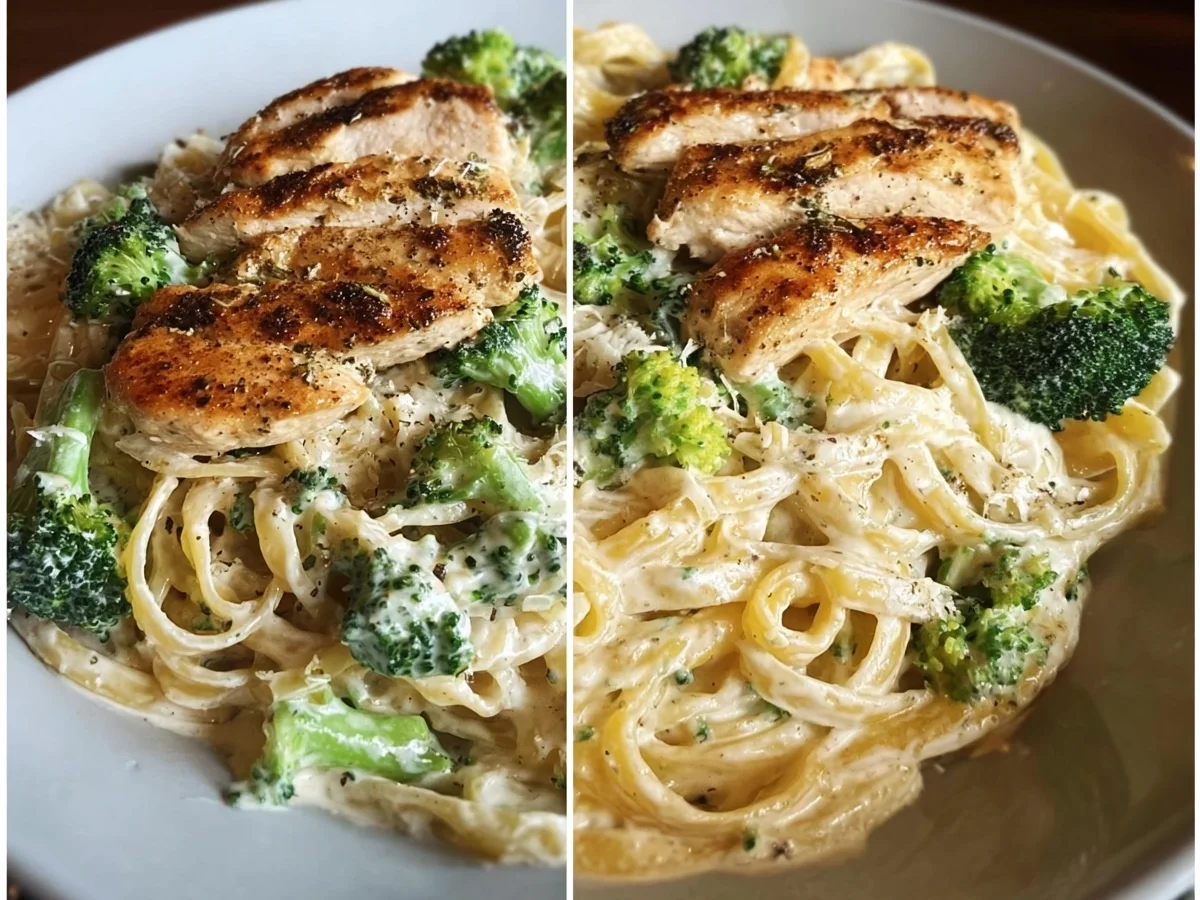 High Protein Skinny Chicken Broccoli Alfredo Recipe - Image 1