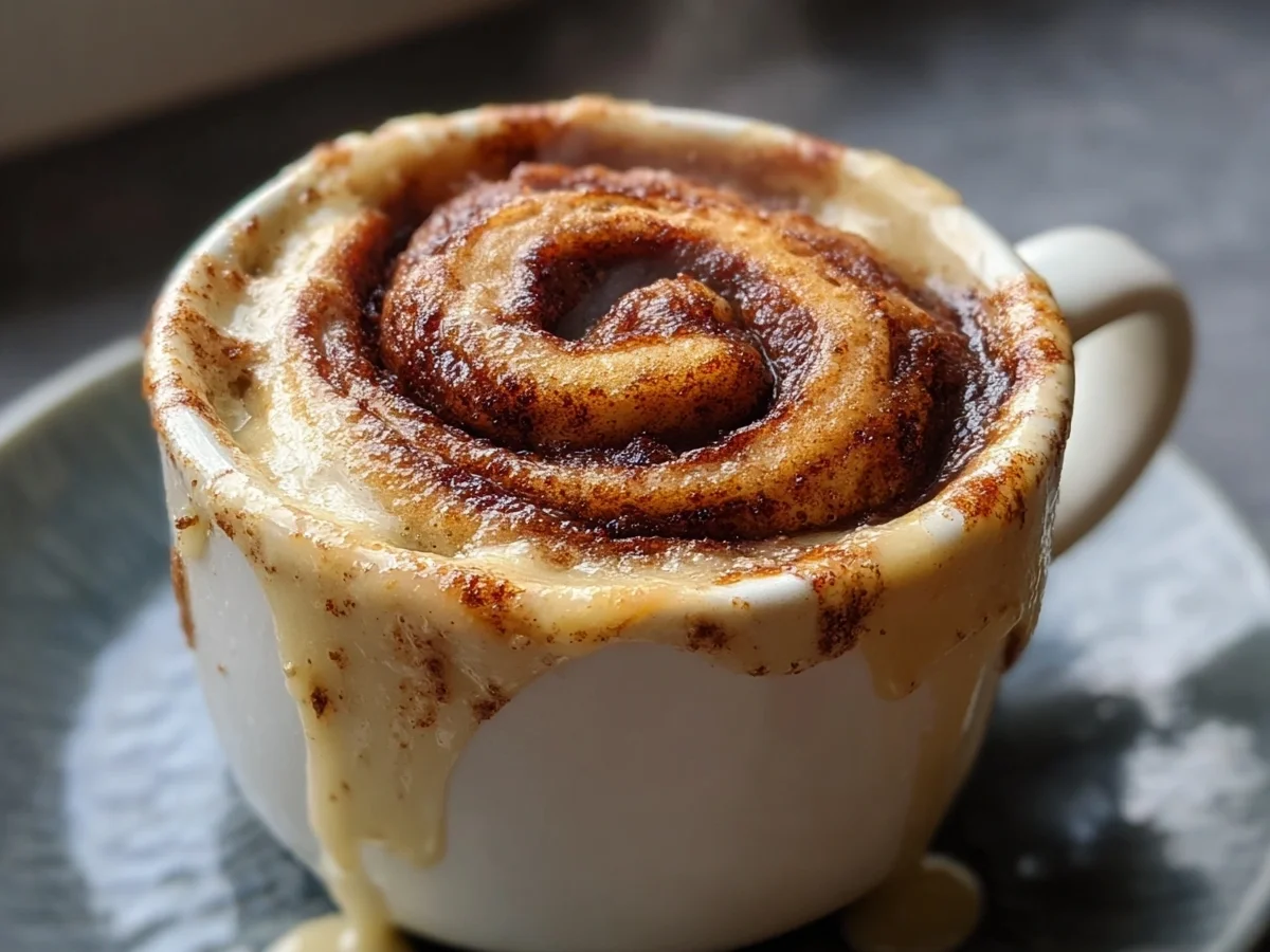 Keto Cinnamon Roll Mug Cake: 3-Minute Sugar-Free Treat - Image 1