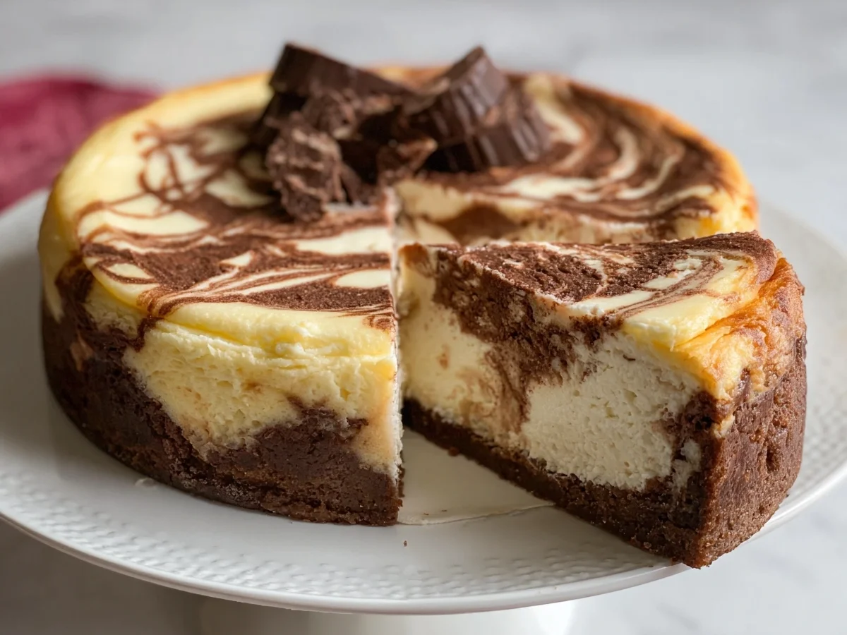 Keto Marble Cheesecake Swirl: Low-Carb Dessert - Image 1