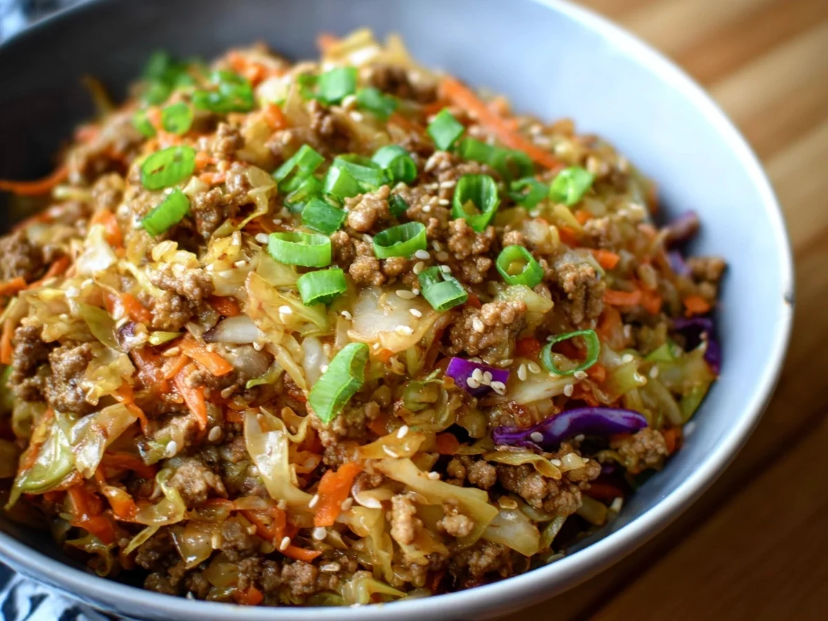 Low Carb Egg Roll in a Bowl - Quick 15-Min Keto Meal - Image 1