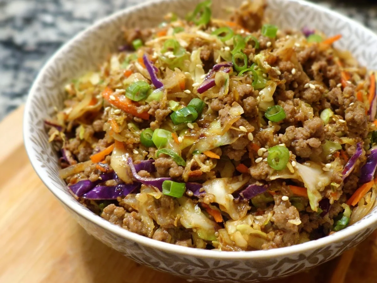 Low Carb Egg Roll in a Bowl - Quick 15-Min Keto Meal - Image 2