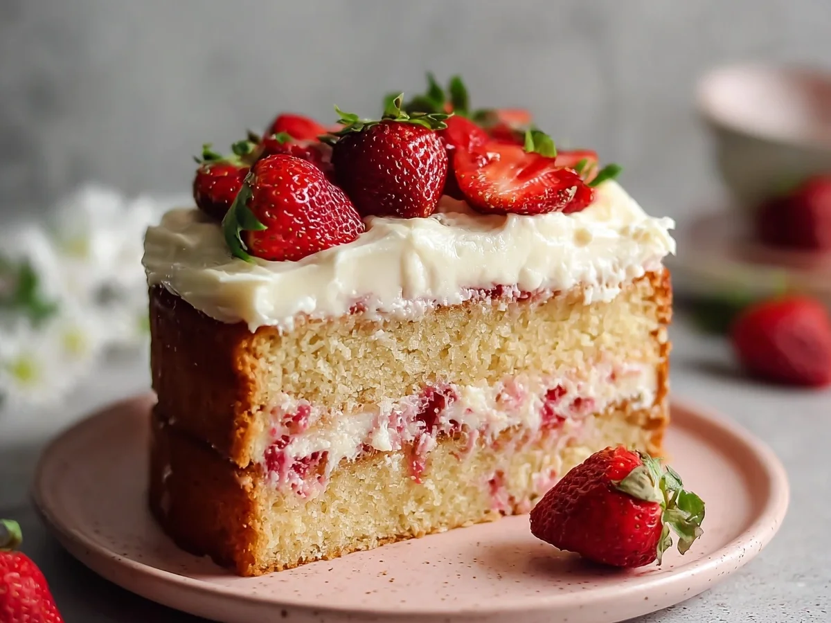 Low-Carb Strawberry Cake: Sugar-Free & Keto-Friendly - Image 1