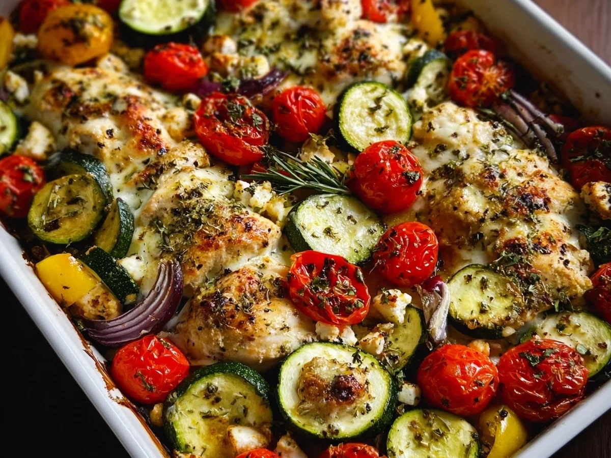 Mediterranean Chicken Zucchini Bake: One-Pan Meal Prep - Image 1