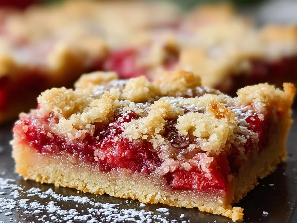 Rhubarb Shortbread Bars with Buttery Texture - Image 1