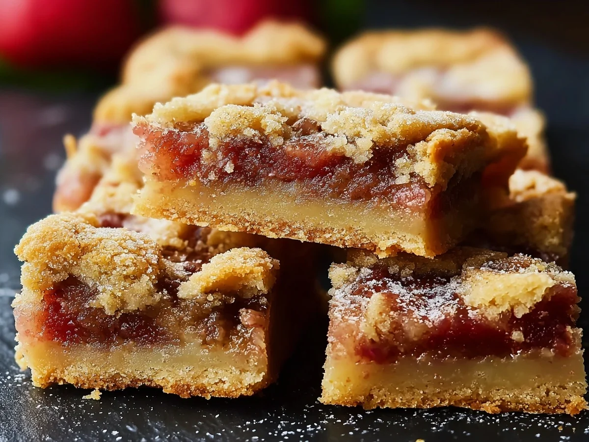 Rhubarb Shortbread Bars with Buttery Texture - Image 2