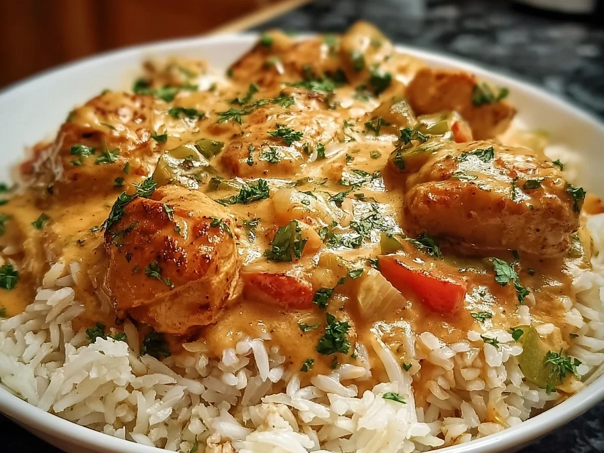 Smothered Chicken & Rice: High-Protein Meal - Image 2