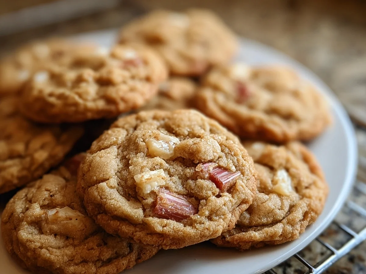 Soft Brown Sugar Rhubarb Cookies - Image 1