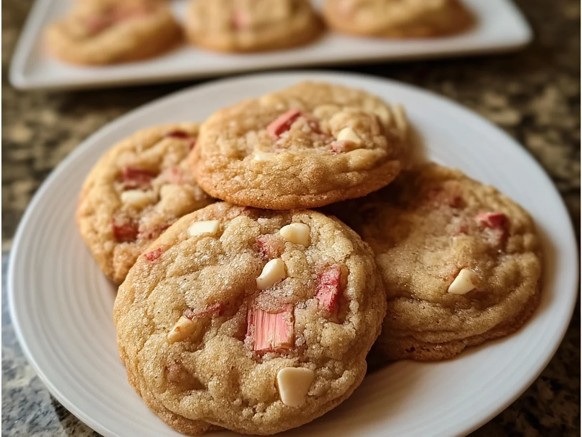 Soft Brown Sugar Rhubarb Cookies - Image 2