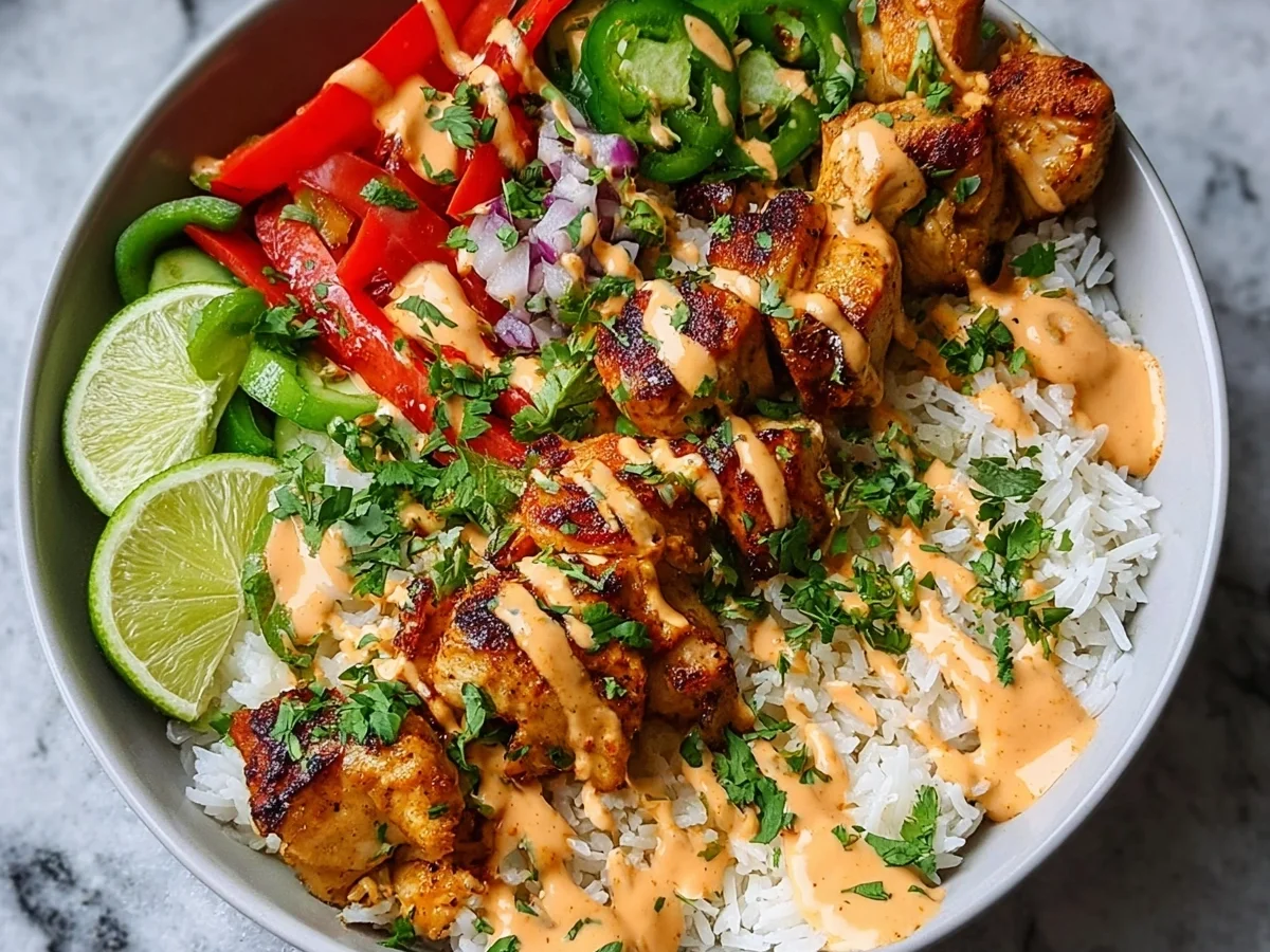 Sweet Chili Chicken Bowl with Coconut Lime Drizzle - Image 2