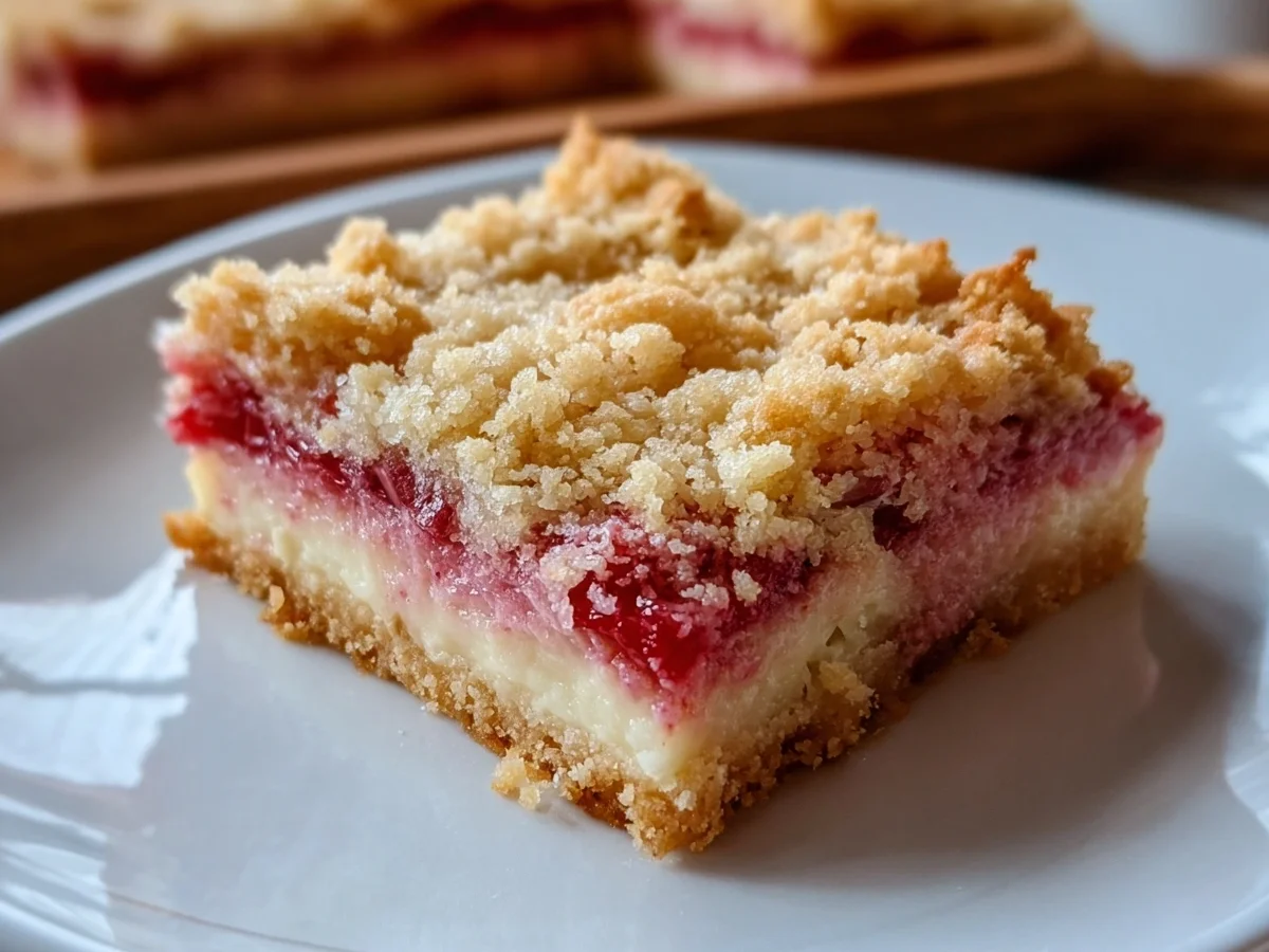 Sweet & Tangy Rhubarb Cream Cheese Bars Recipe - Image 2