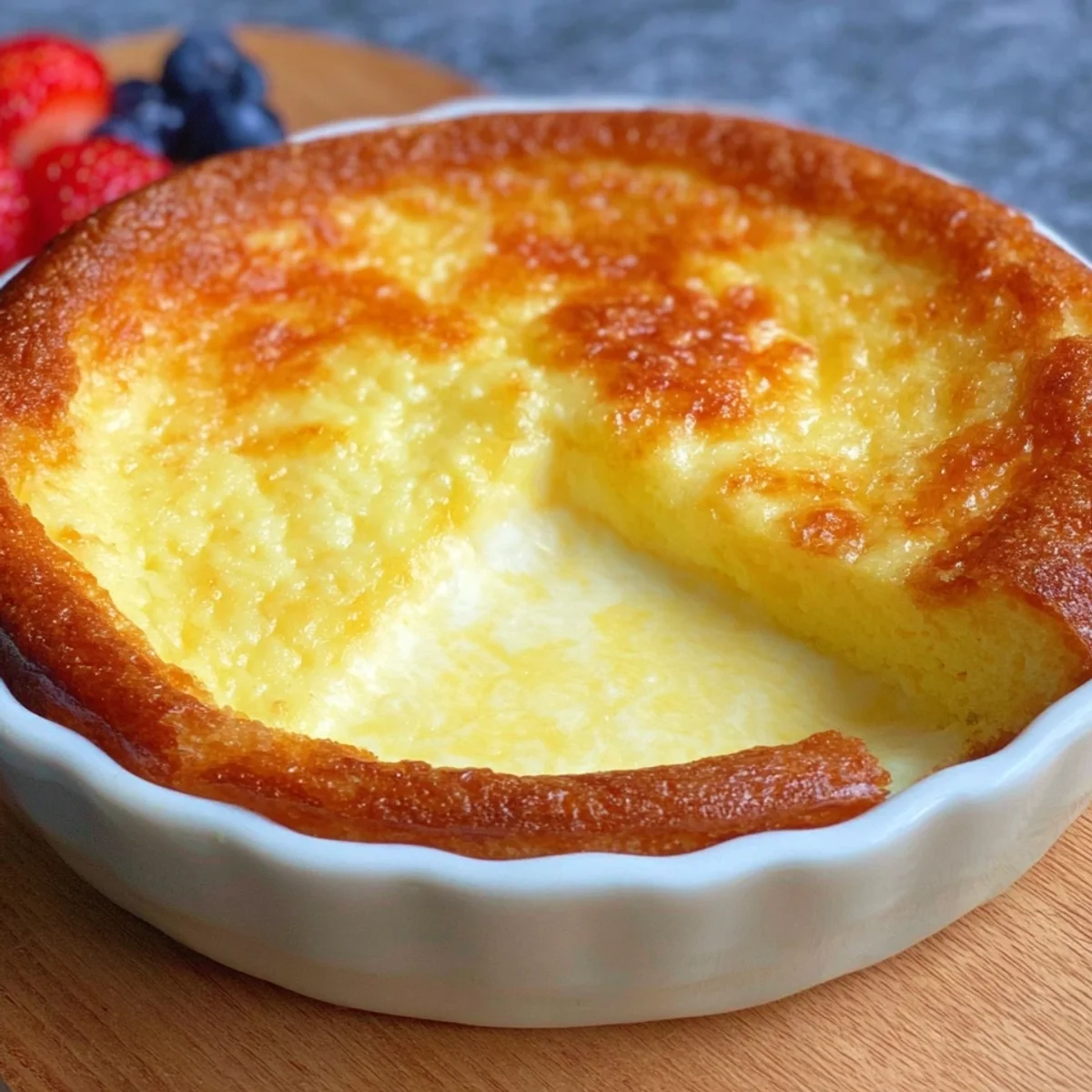 3-Ingredient Yogurt Custard Cake: Easy Low-Carb Dessert