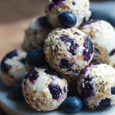 Blueberry Cheesecake Protein Bites: Healthy No-Bake