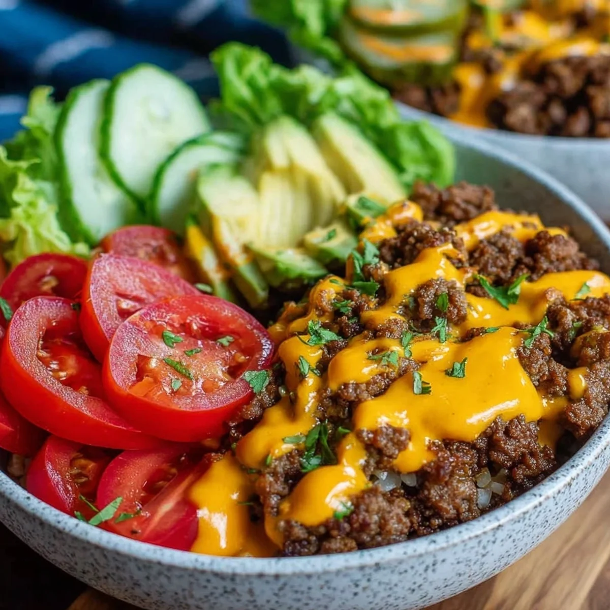 High-Protein Cheeseburger Bowls: Low-Carb Meal Prep