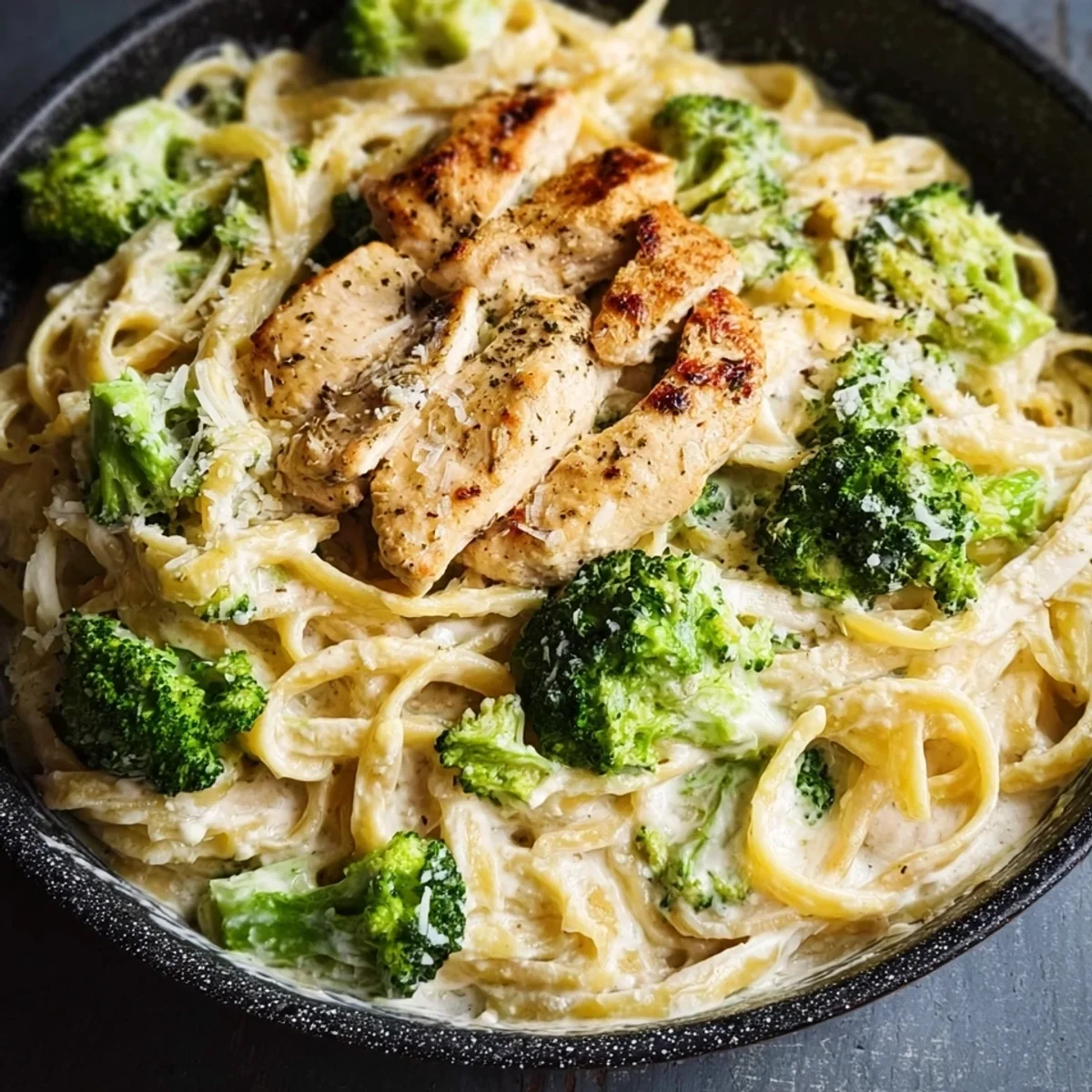 High Protein Skinny Chicken Broccoli Alfredo Recipe
