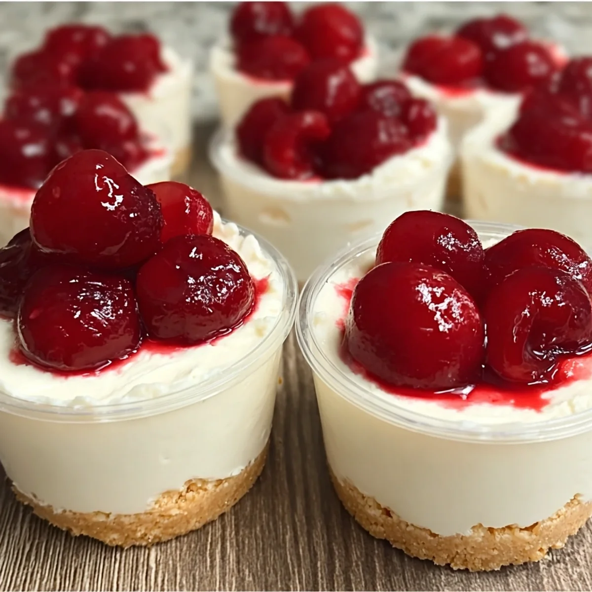 Low Carb No-Bake Cherry Cheesecake Cups