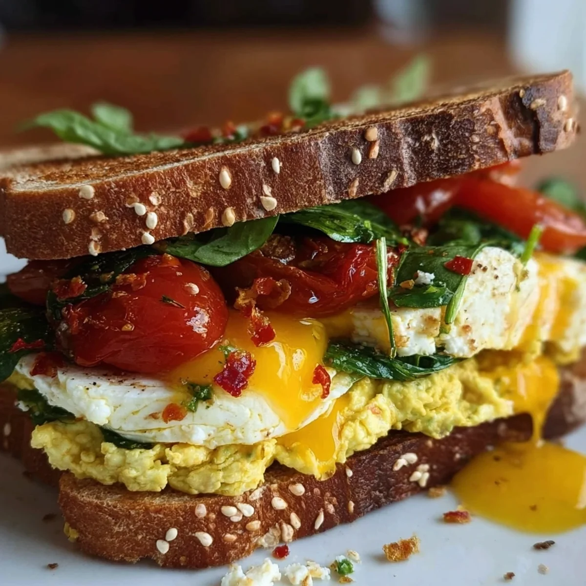 Mediterranean Breakfast Sandwich: Quick, Nutritious Start