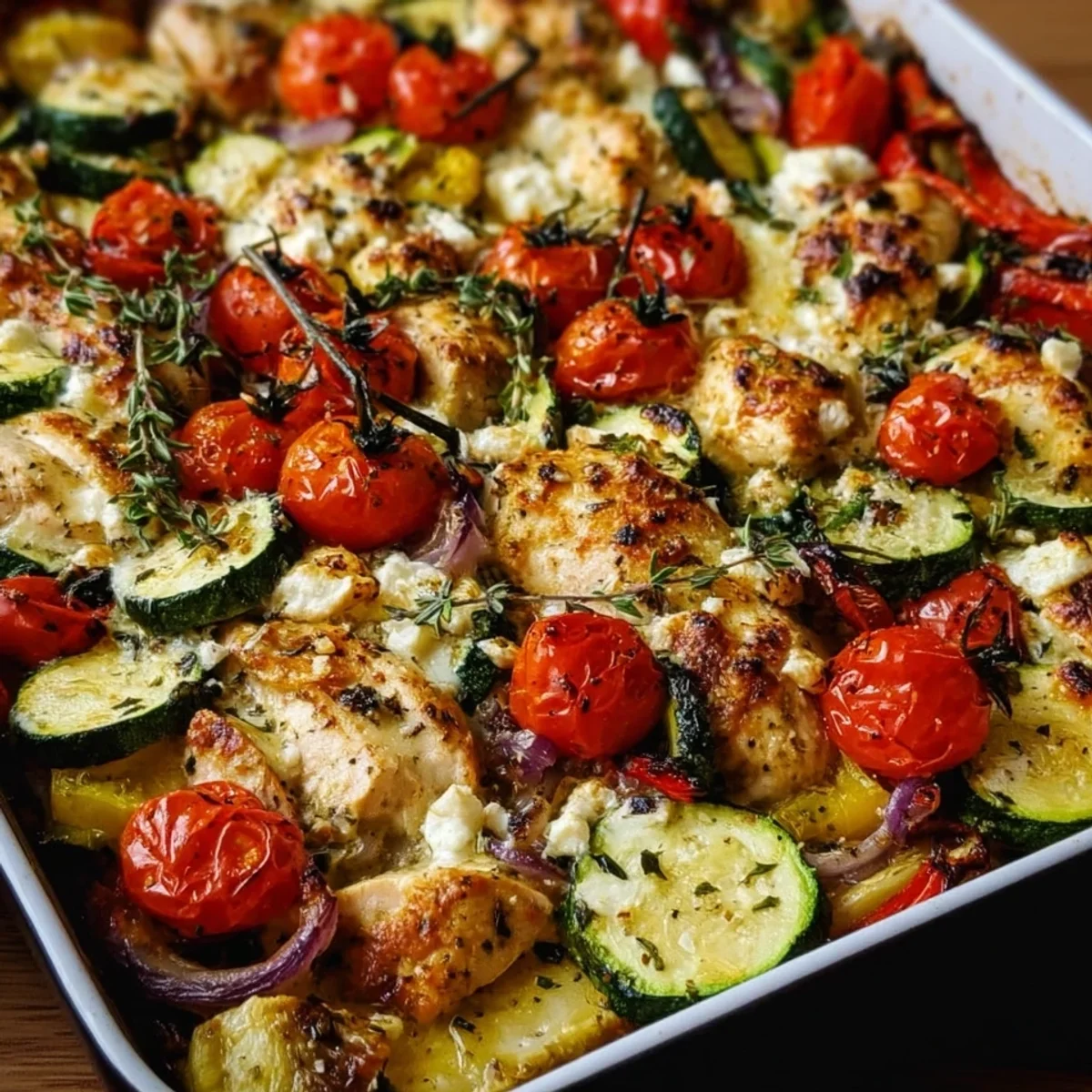 Mediterranean Chicken Zucchini Bake: One-Pan Meal Prep