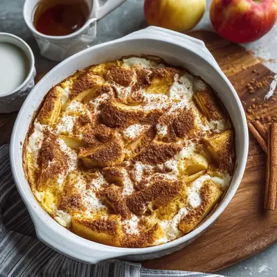 Protein Apple Cinnamon Cottage Cheese Bake