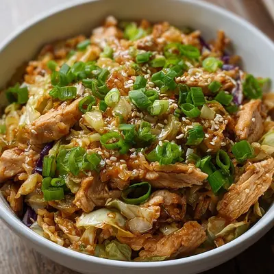 Quick Chicken Egg Roll Bowls with Cabbage