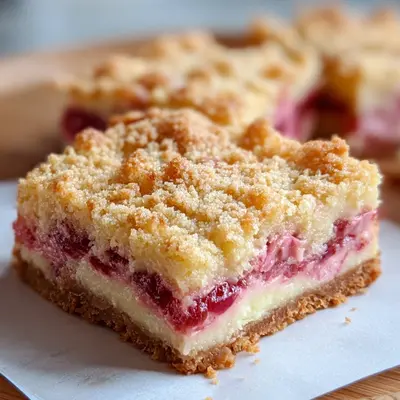 Sweet & Tangy Rhubarb Cream Cheese Bars Recipe