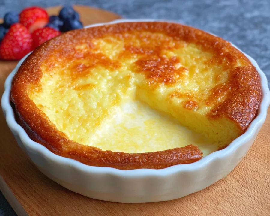 3-Ingredient Yogurt Custard Cake: Easy Low-Carb Dessert