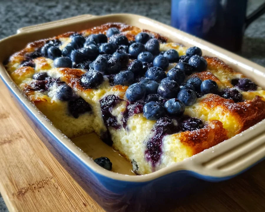 Creamy Blueberry Cottage Cheese Breakfast Bake Recipe