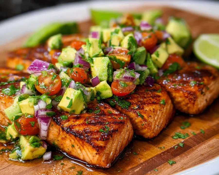 Grilled Salmon with Avocado Salsa: Quick Healthy Dinner