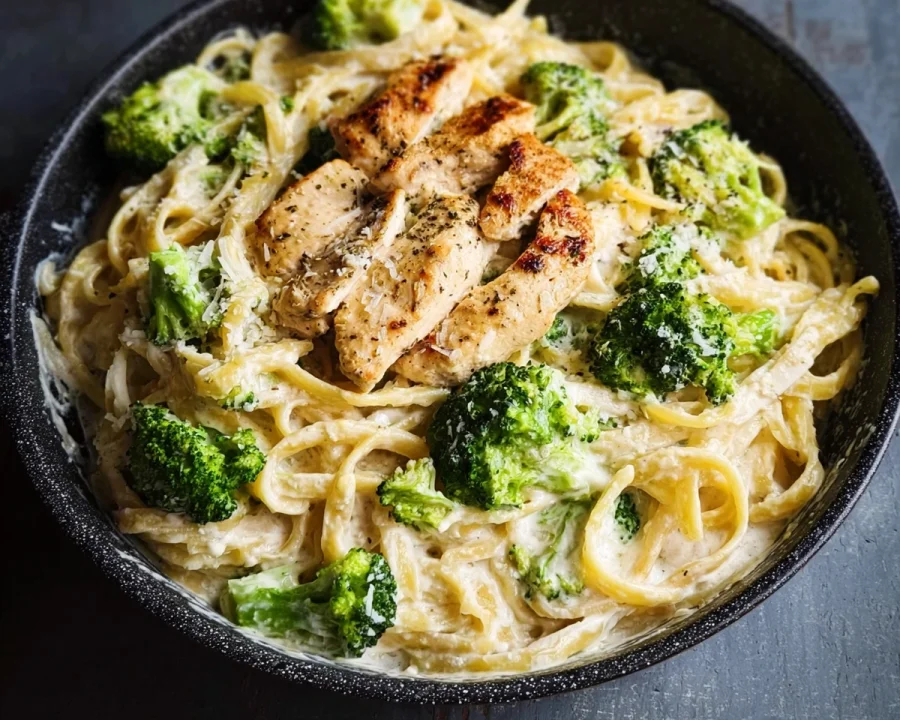 High Protein Skinny Chicken Broccoli Alfredo Recipe