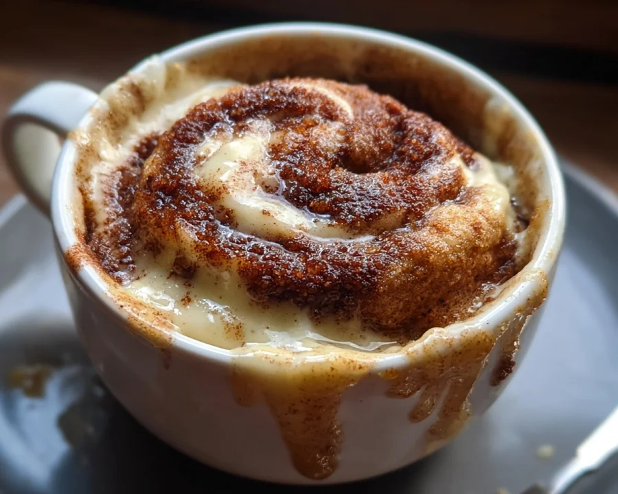 Keto Cinnamon Roll Mug Cake: 3-Minute Sugar-Free Treat