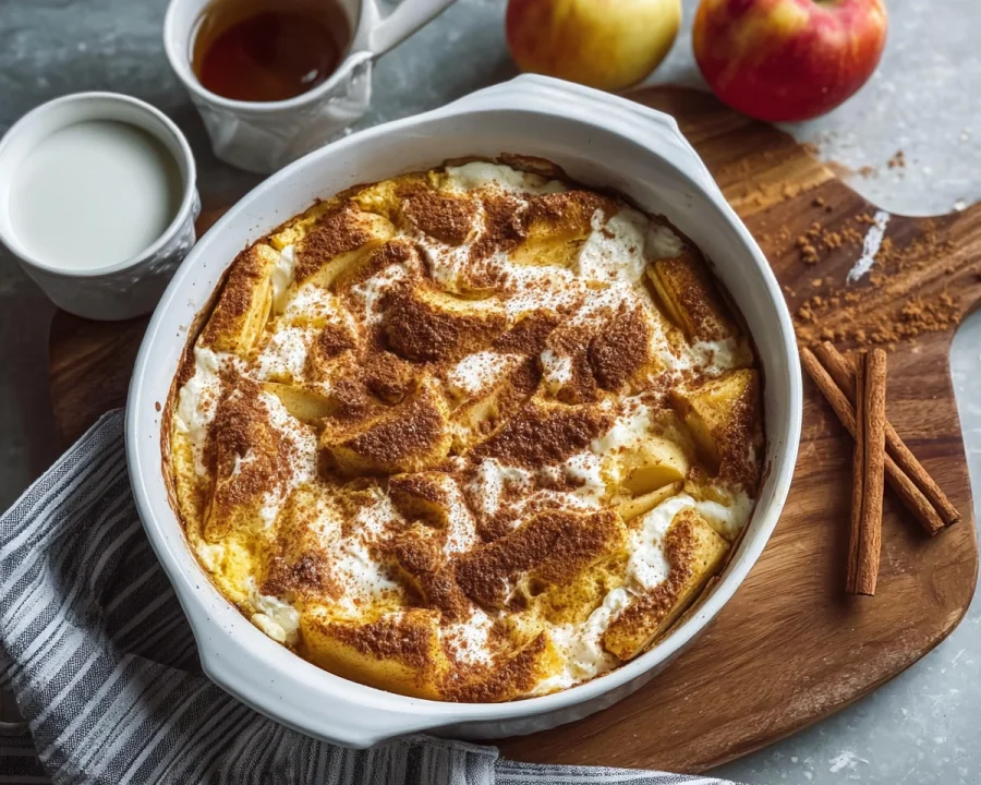Protein Apple Cinnamon Cottage Cheese Bake