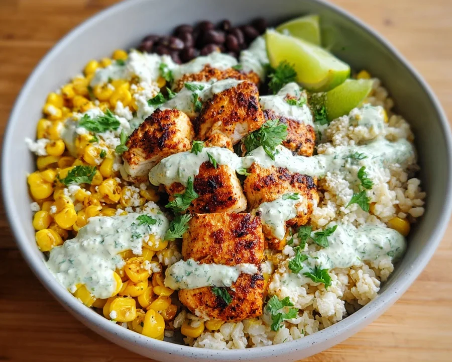 Street Corn Chicken Bowls: 40g Protein in 30 Mins