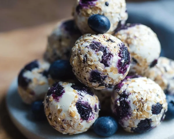 Blueberry Cheesecake Protein Bites: Healthy No-Bake