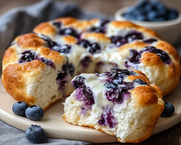 Fluffy Cottage Cheese Blueberry Cloud Bread