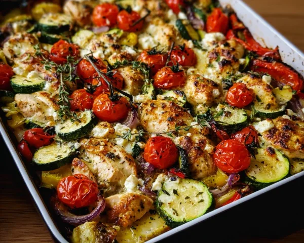 Mediterranean Chicken Zucchini Bake: One-Pan Meal Prep