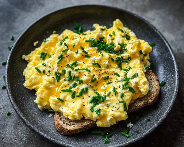Protein Scrambled Eggs with Cottage Cheese