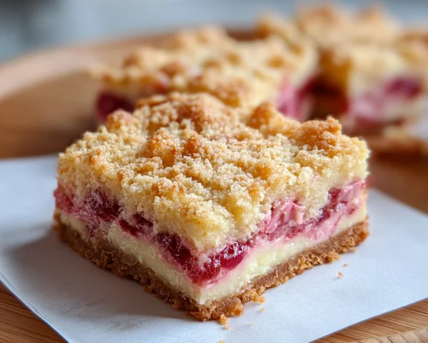 Sweet & Tangy Rhubarb Cream Cheese Bars Recipe