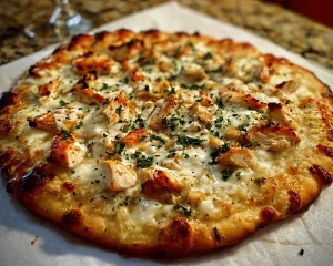 Roasted Garlic Chicken Pizza
